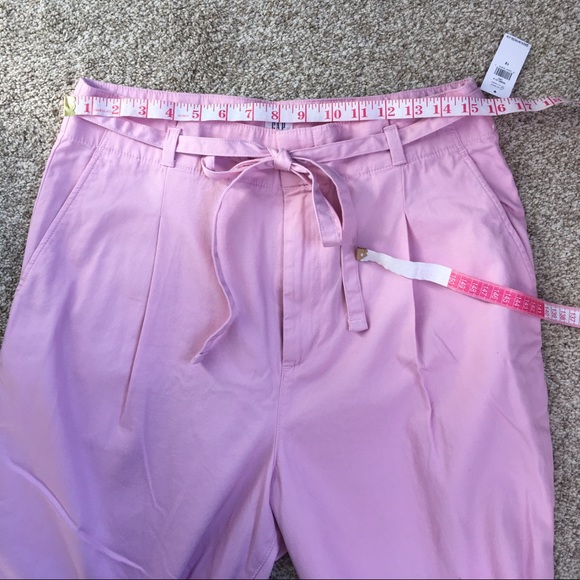 NWT Gap High-rise Pink Paperbag Khakis - Picture 3 of 7